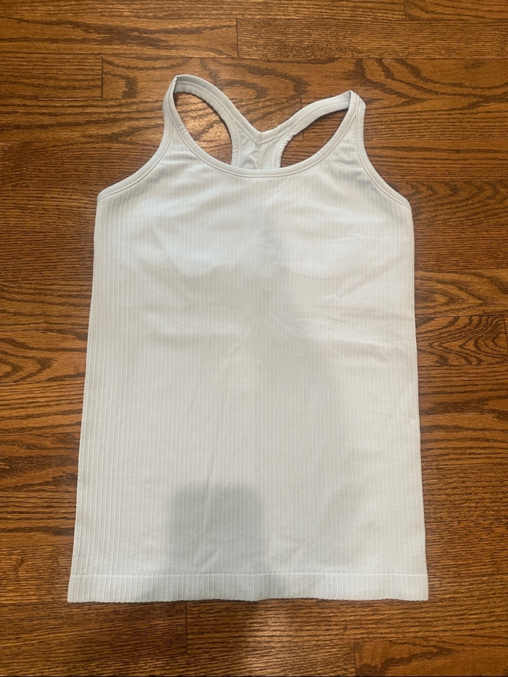 Ribbed Racerback Tank Top - White